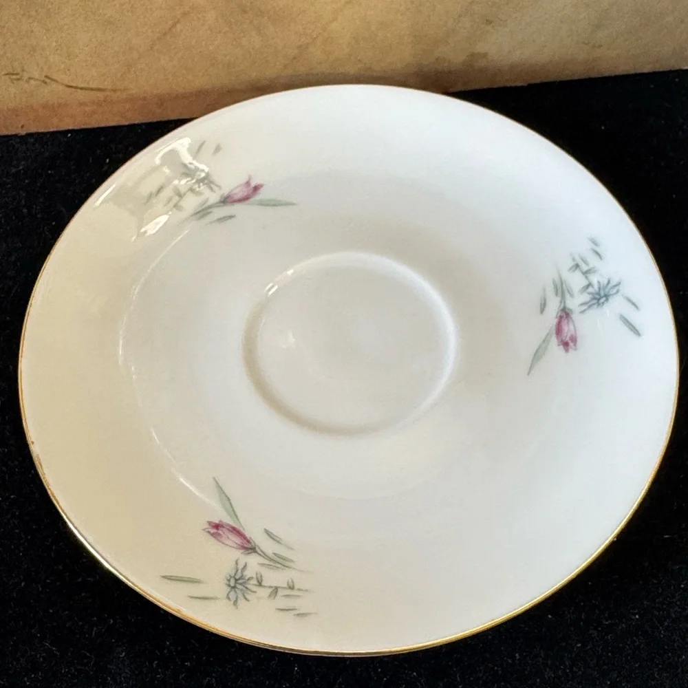 Bavaria Floral Wild Flower Porcelain Tea Cup and saucer Set with desert plate.